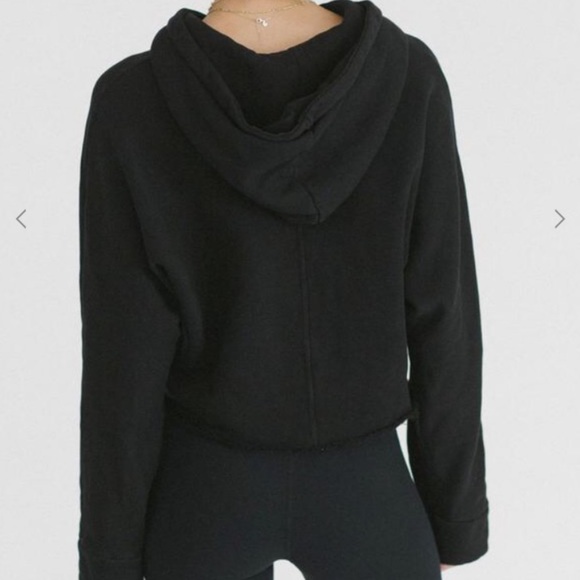 🆕S/M JOAH BROWN BLACK COCOON HOODIE LIGHTWEIGHT SMOOTH MODAL & SPANDEX VERSION - Picture 5 of 8